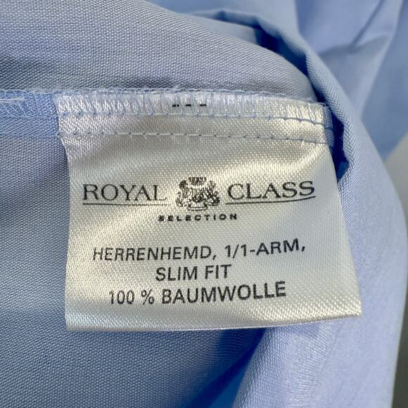 Royal Class Selection Slim Fit Button Down Shirt Medium 100% Cotton - Picture 5 of 10